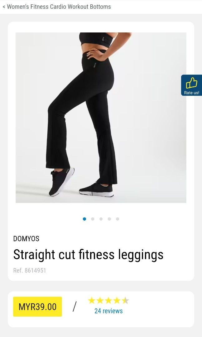 Straight Cut Leggings Decathlon (S), Women's Fashion, Activewear