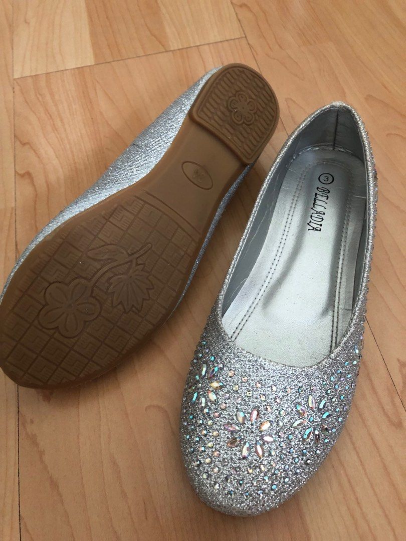 Girls size 3 silver shoes outlet