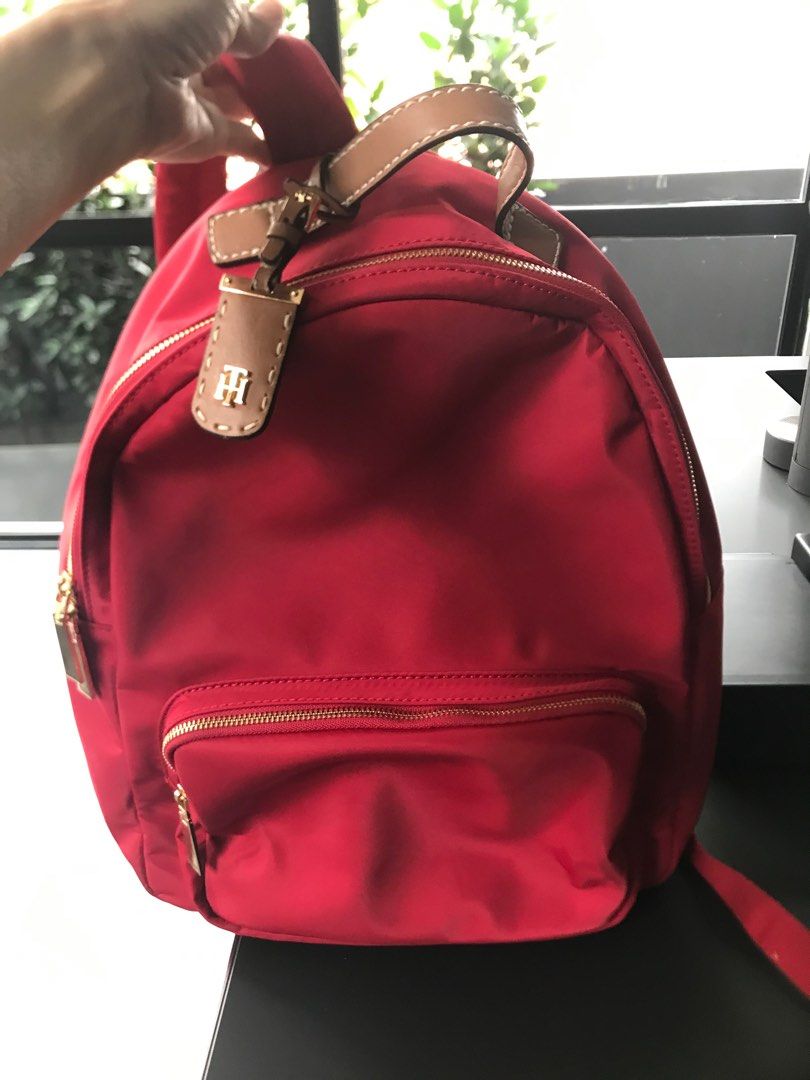 Red best sale tommy backpack