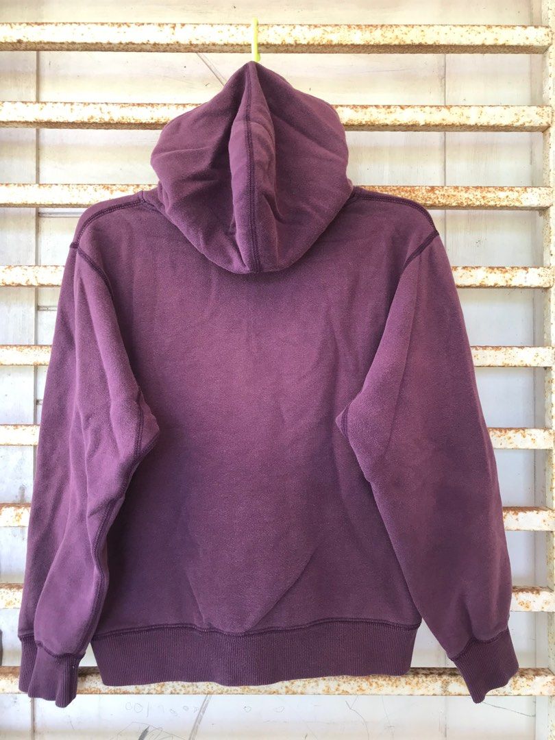 Sun Faded Uniqlo Plain Hoodie Baggy Purple Small Authentic Men s
