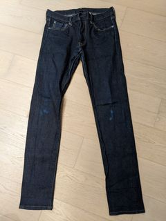 Uniqlo raw denim jeans 原色 牛仔褲
