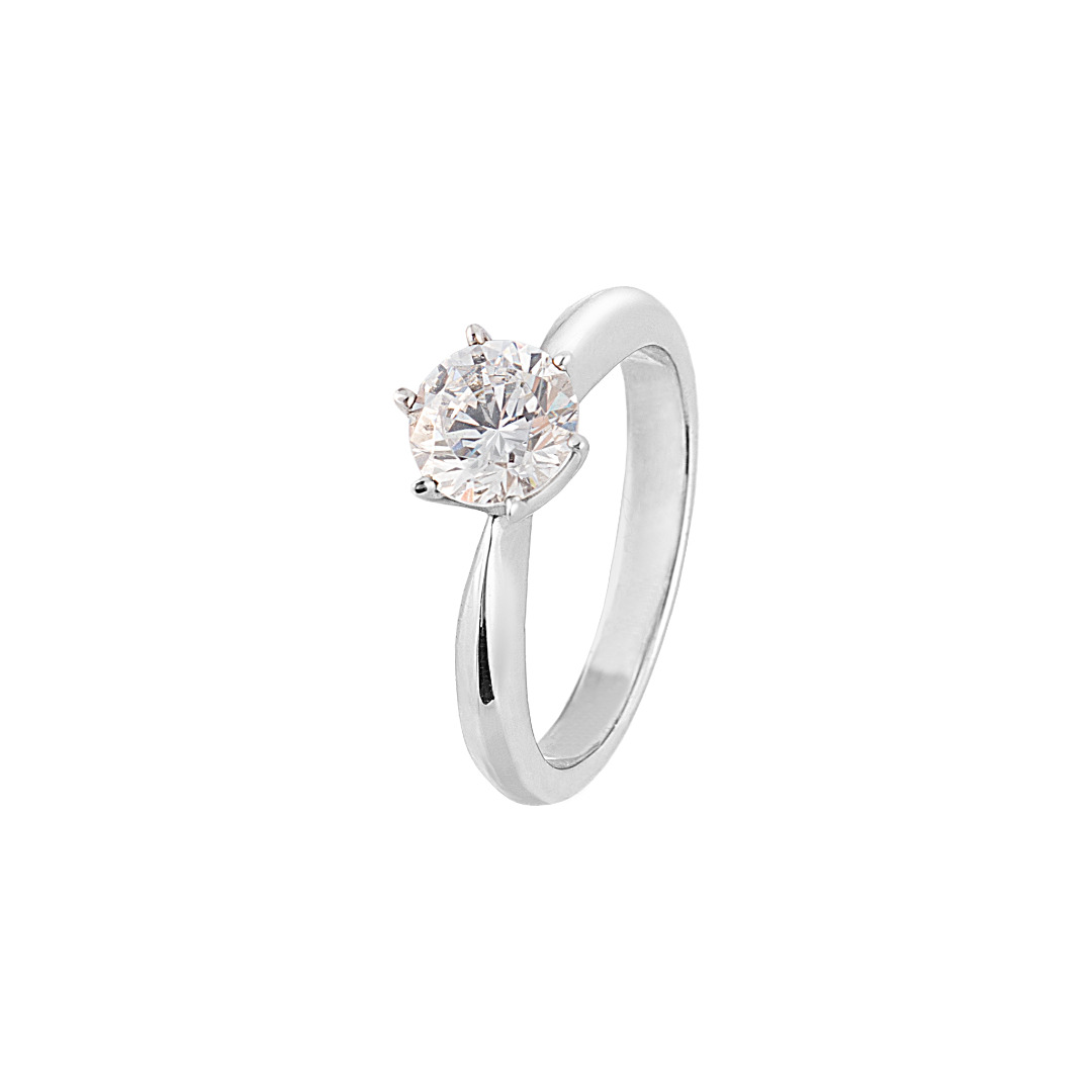 Uno Royal Solitaire Engagement Ring 0.8 1CT R879 AG666 12 GIA