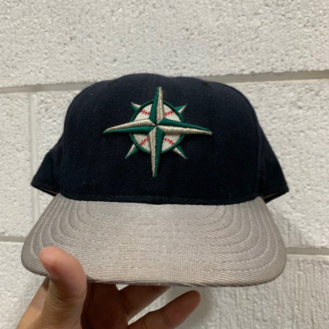 Vintage 90s Seattle Mariners New Era 59Fifty Pro Model Hat Cap Fitted 7 5/8