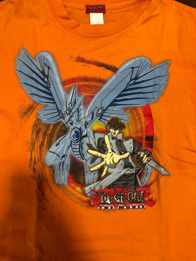 Lot De 2 T-shirts Vintage Yu-Gi-Oh! Taille M - Motif 'Yeux Bleus Dragon Blanc' - Occasion TB