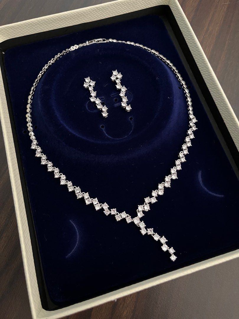 Wedding necklace and earrings outlet