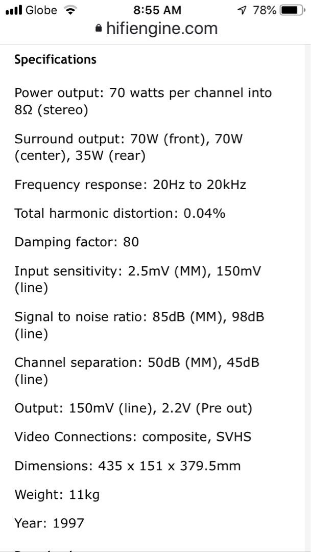 Yamaha DSPA592 AV Amplifier, Audio, Soundbars, Speakers & Amplifiers