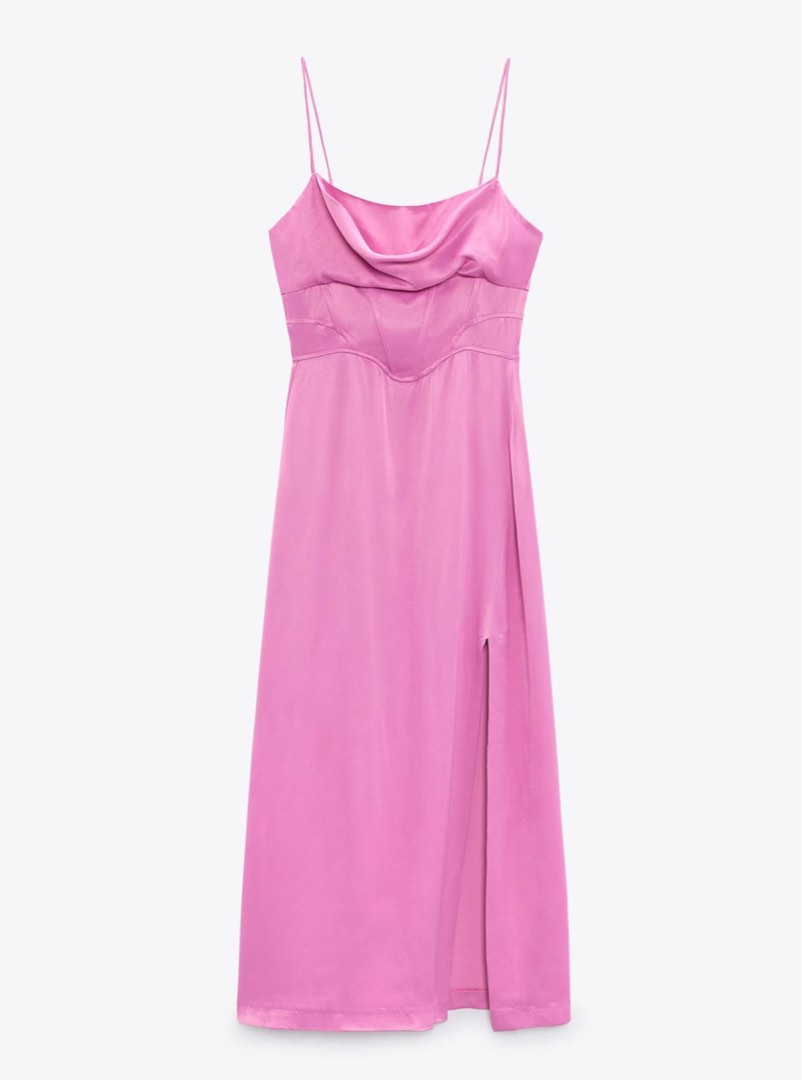Zara Pink Satin Camisole Dress Women s Fashion Dresses Sets zara-pink-satin-camisole-dress-women-s-fashion-dresses-sets