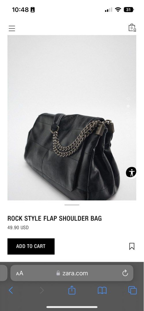 Zara Rock Style Flap Shoulder Bag