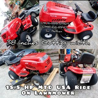 15.5HP Ride on Lawn Mower Briggs & Stratton USA