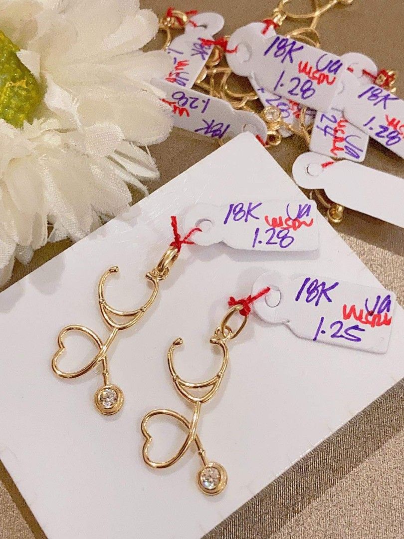 Stethoscope gold pendant cheap