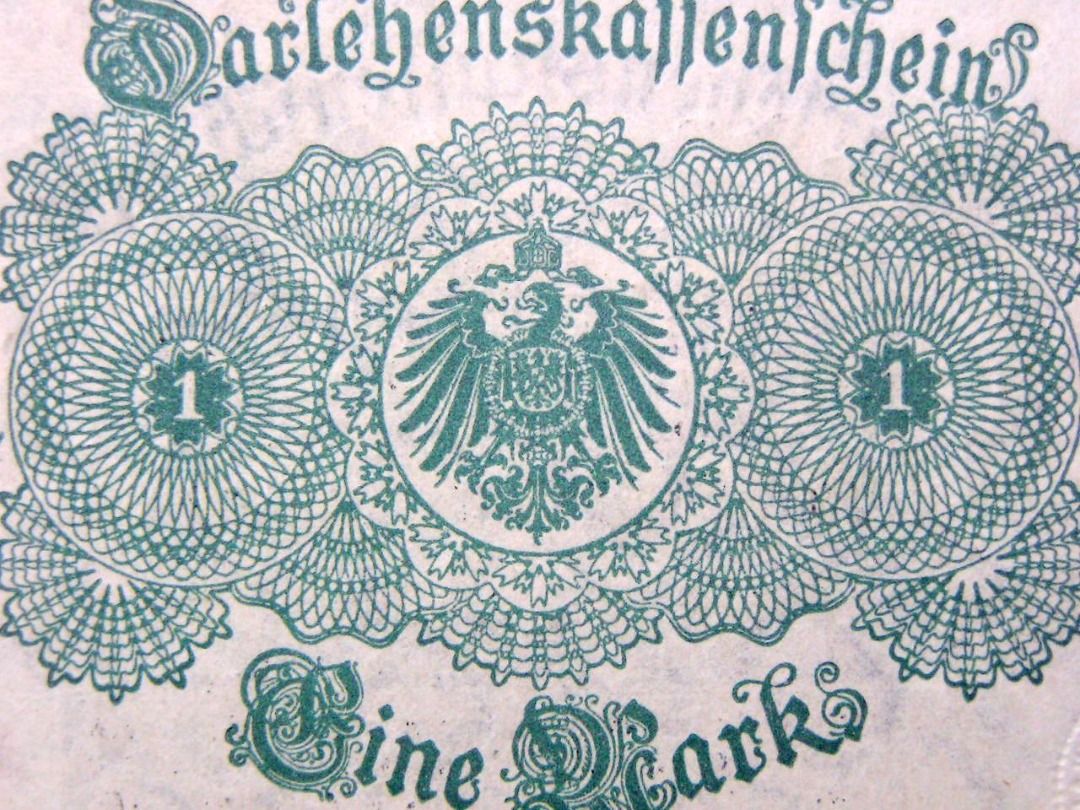德國國債券-1914年德意志帝國國債局壹馬克(Mark)券(美品, 第一次世界大戰德皇威廉二世時期), 興趣及遊戲, 收藏品及紀念品, 錢幣-  Carousell