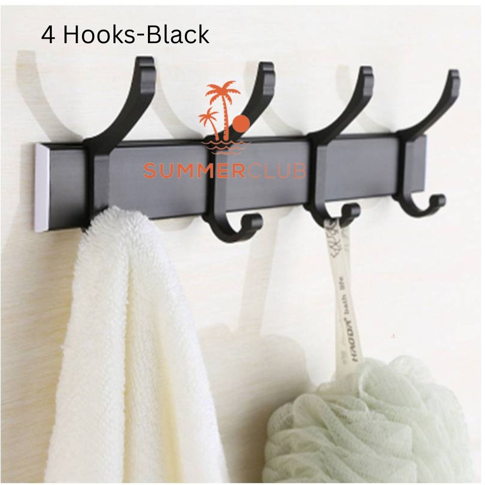 4 6 Adjustable Aluminum Hook Bathroom Toilet Clothes Hangers Rack Kitchen Door Furniture Home Living Home Improvement Organisation Hooks Hangers on Carousell