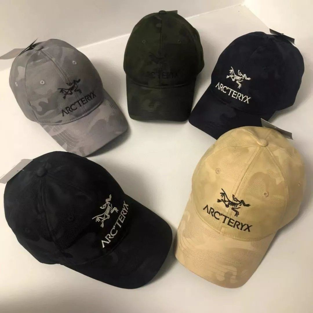 外國預訂5色選Arcteryx 迷彩刺繡logo cap帽, 男裝, 手錶及配件, 棒球帽 