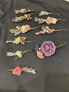全新乾燥花 新秘飾品 10件套