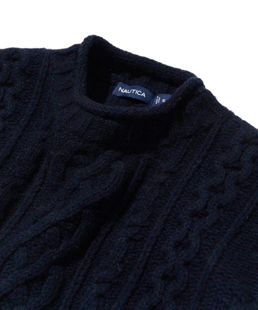 🇯🇵日本直送代購NAUTICA Fisherman Rollneck Sweater ✓💯%🐑Wool 