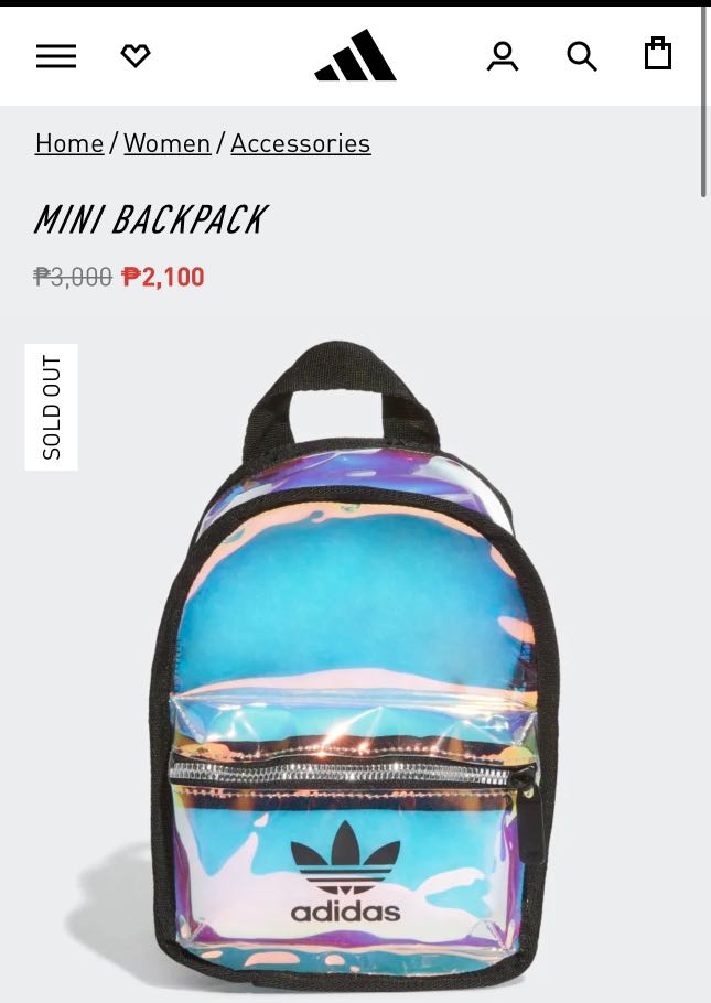 Adidas holographic hotsell backpack
