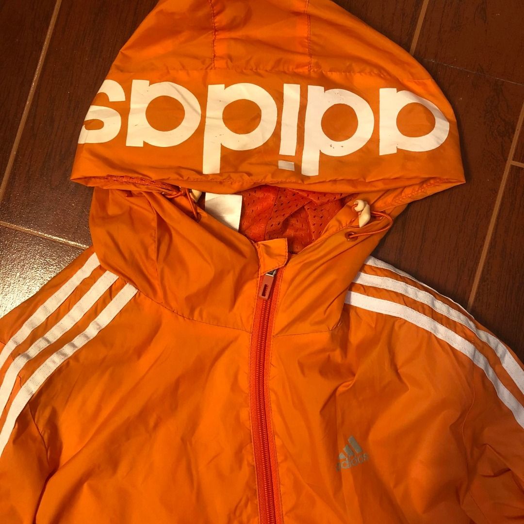 Adidas Orange Windbreaker Jacket, Men's Fashion, Coats, Jackets and