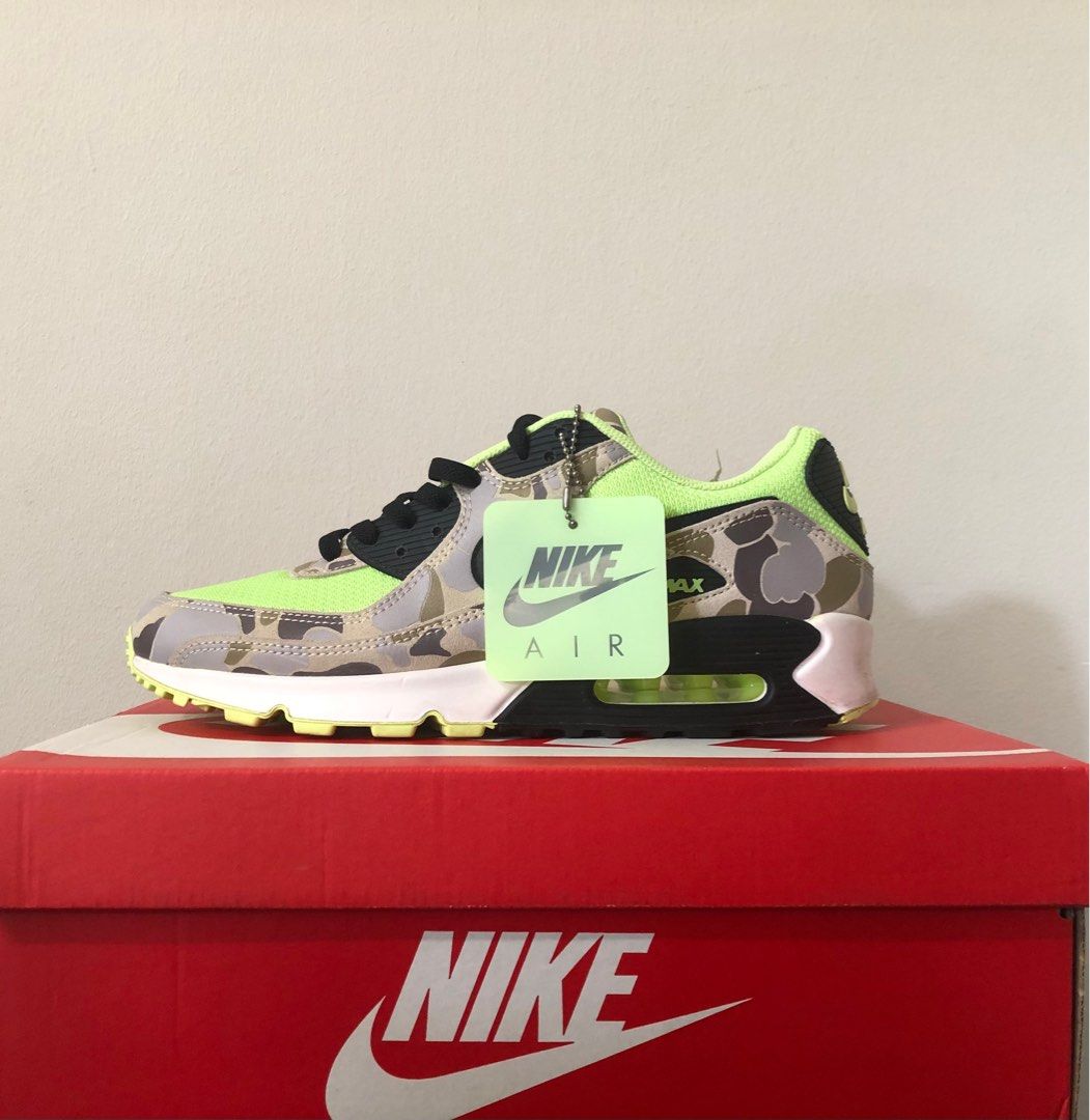 Air Max 90 Green Camo Men s Fashion Footwear Sneakers on Carousell
