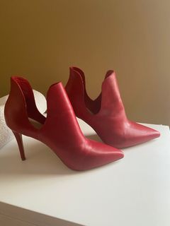 Aldo Red Leather Booties  size 8