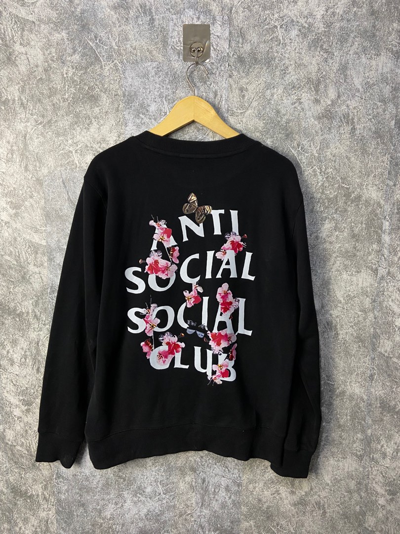 Anti social social club KKOCH crewneck second preloved Fesyen Pria Pakaian Baju Luaran di Carousell