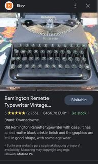 Antique 1930's Remington Rem-ette Typewriter