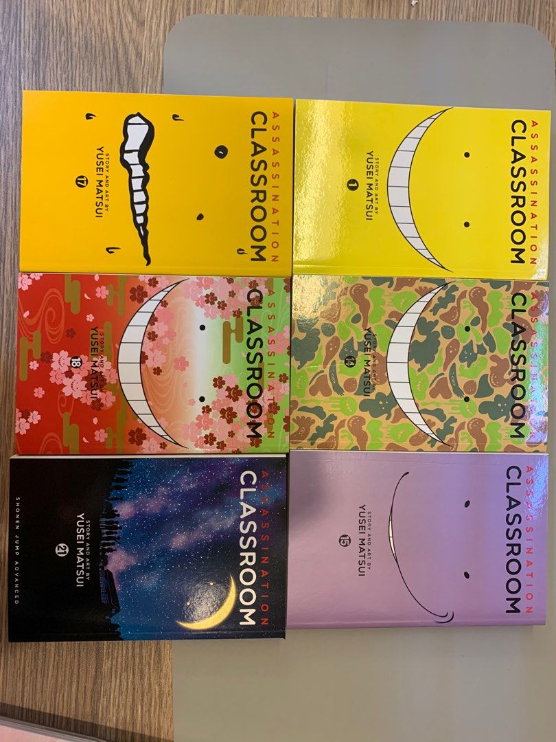 Assassination classroom manga (Category: Comics & Manga) located in Quezon City. Submitted by pjk2135 (Listing ID 1199292677, Image 1). Description: Viz media + SJ manga Like new, in good condition Vol 14-15 have minor scratches, you can see in the pic, so they are both 480 Vol 1,17,18, and 21 are all 500 php each Mop : gcash You can pick up at our location or book with LBC, Grab, or lalamove on your account .