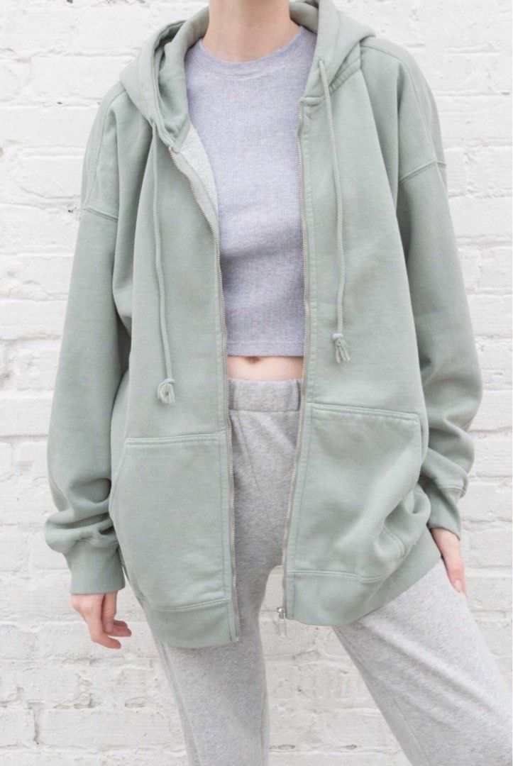 authentic brandy sage green carla oversized hoodie, Women's Fashion