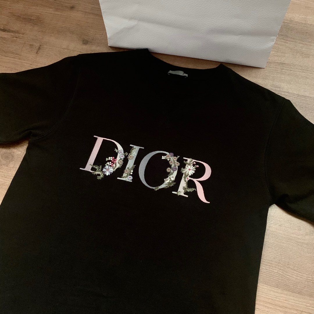 Dior Flowers Embroidered TShirt  Kaialux