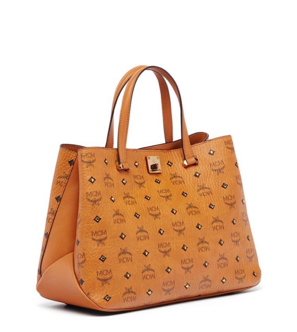 Mcm hotsell gold tote