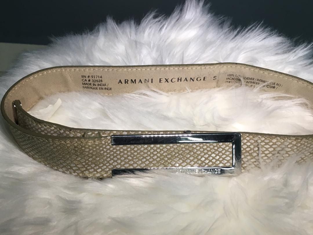 AX Armani Exchange Cow Leather Belt Tali Pinggang, Luxury, Accessories on  Carousell