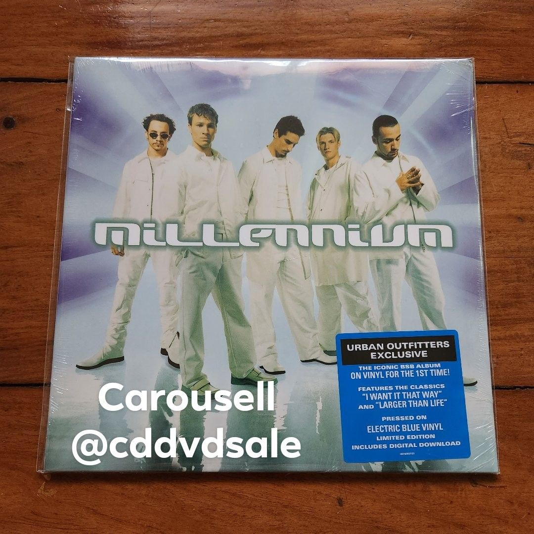 BACKSTREET BOYS MILLENNIUM BLUE VINYL PLAKA NOT CD ALBUM TICKETS, Hobbies & Toys, Music & Media