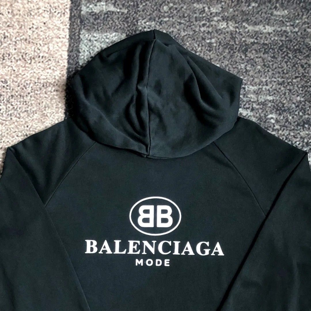 Balenciaga black mode logo hot sale hoodie