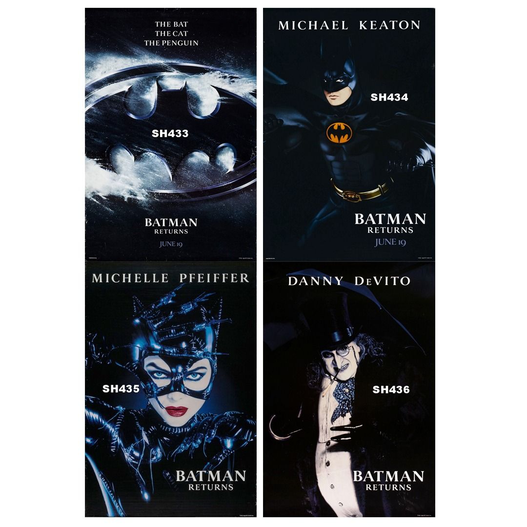 BATMAN RETURNS (1992) MOVIE POSTERS (PART 2), Hobbies & Toys, Memorabilia &  Collectibles, Fan Merchandise on Carousell