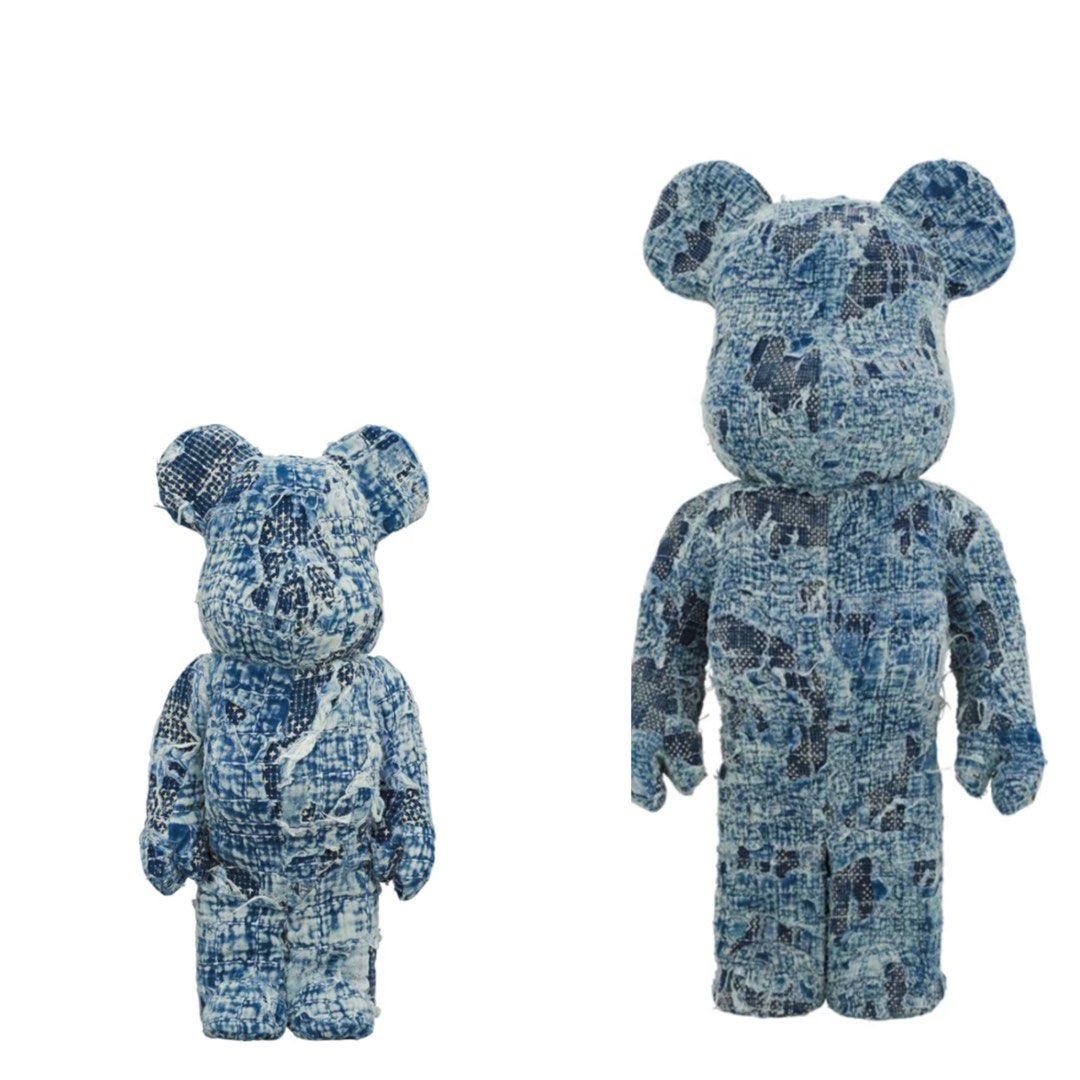 BEARBRICK FDMTL BORO 400％ 1000% denim, 興趣及遊戲, 玩具& 遊戲類