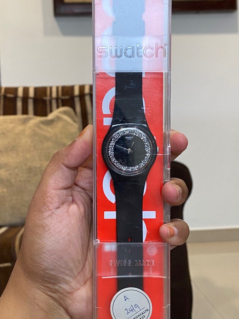 Swatch swiss black deals