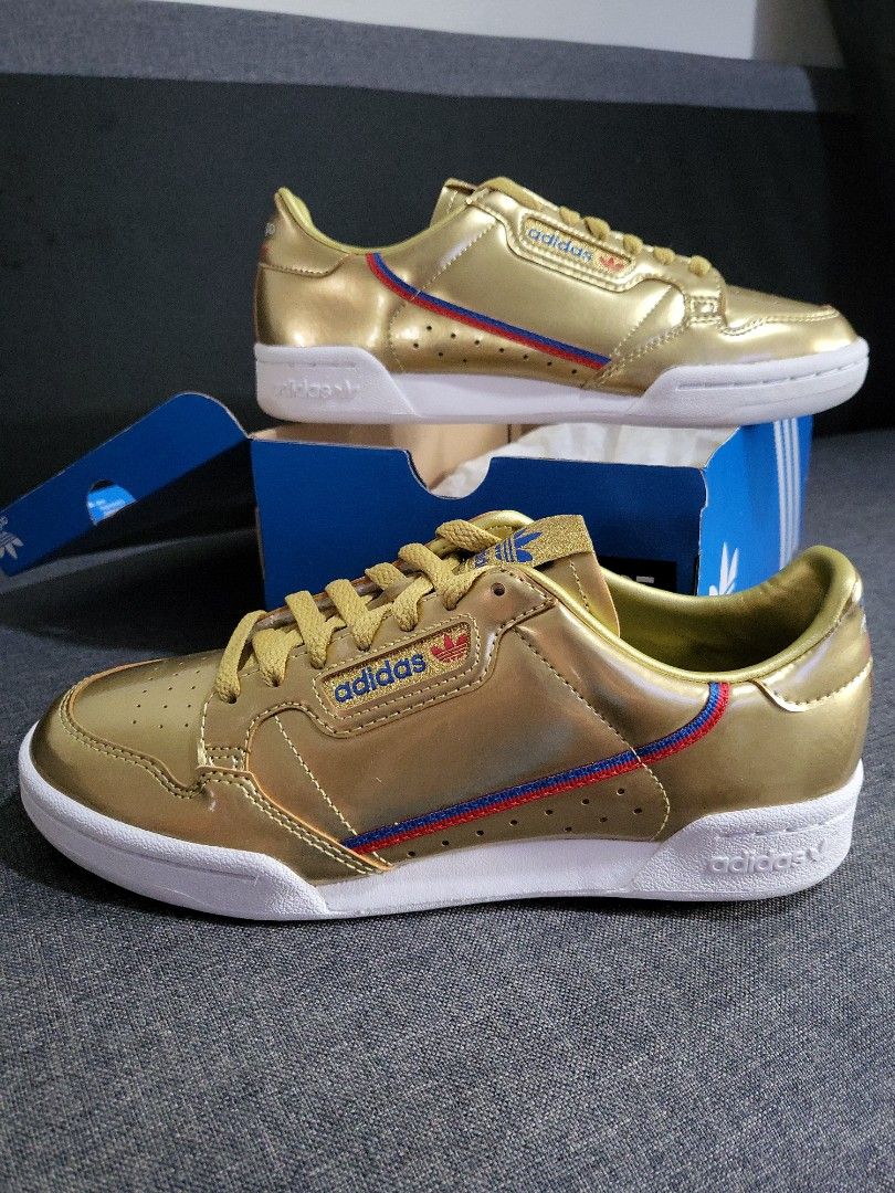 BNIB Authentic Adidas Continental 80 Gold Women s Fashion
