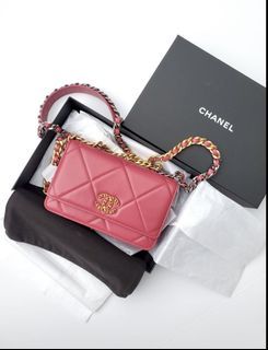 500+ affordable chanel wallet on chain pink For Sale, Luxury