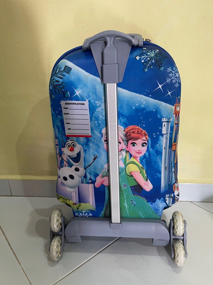 Brand new Elsa luggage with wheels for climb up stair, Babies & Kids