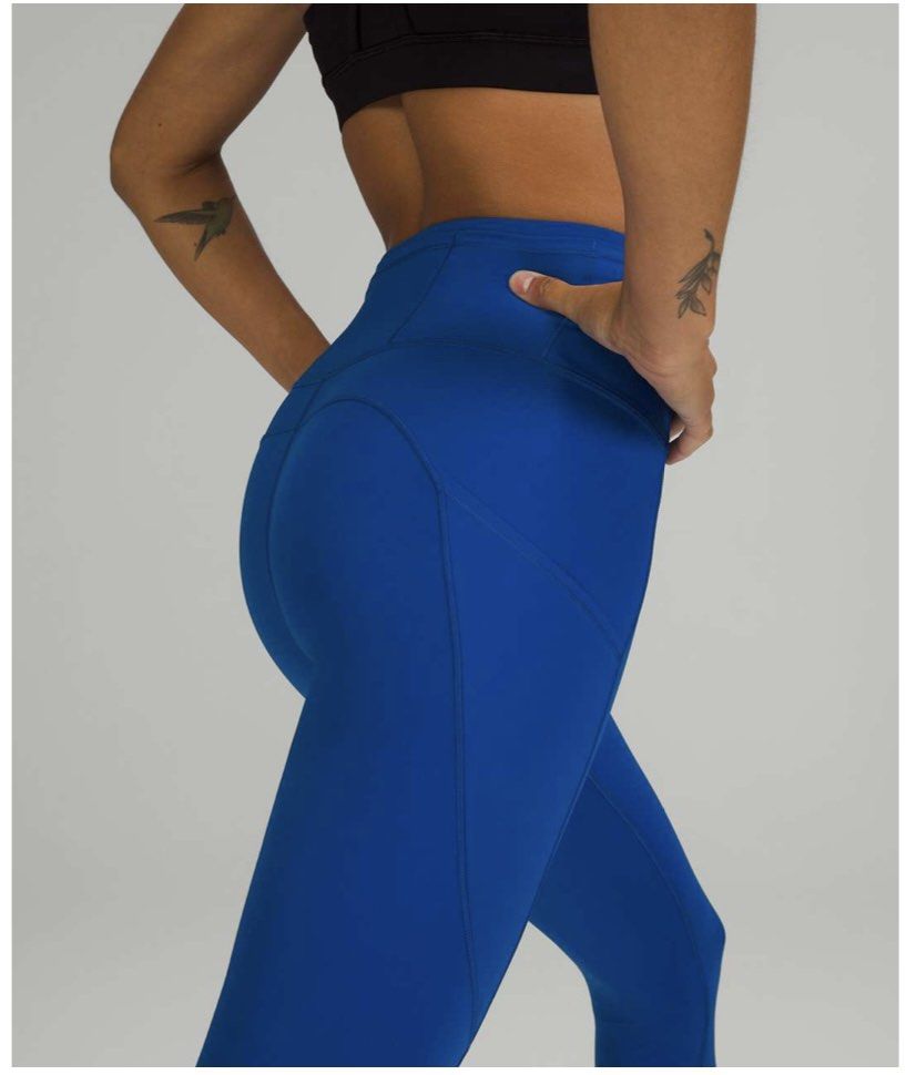 Brand New Lululemon Fast and Free High-Rise Crop 23” Symphony Blue Sz 4,  Women's Fashion, Activewear on Carousell