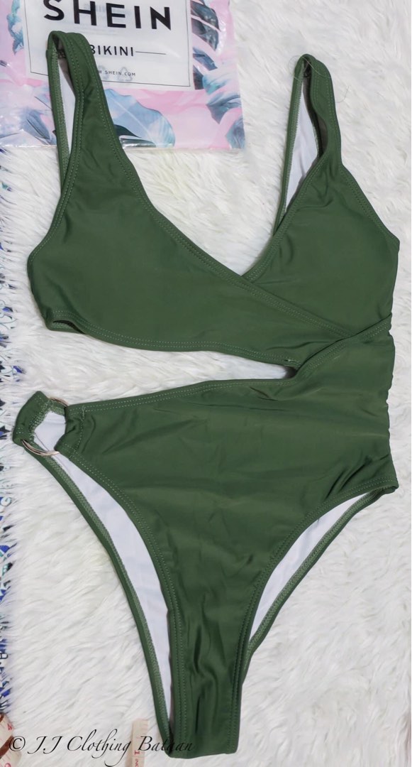 Brandnew Shein army green swimsuit small, Women's Fashion, Swimwear