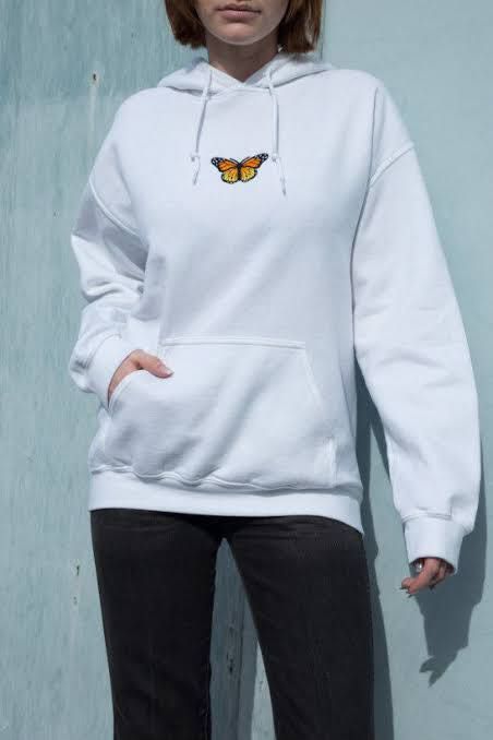 Brandy Melville Christy Butterfly Oversized Hoodie Jacket