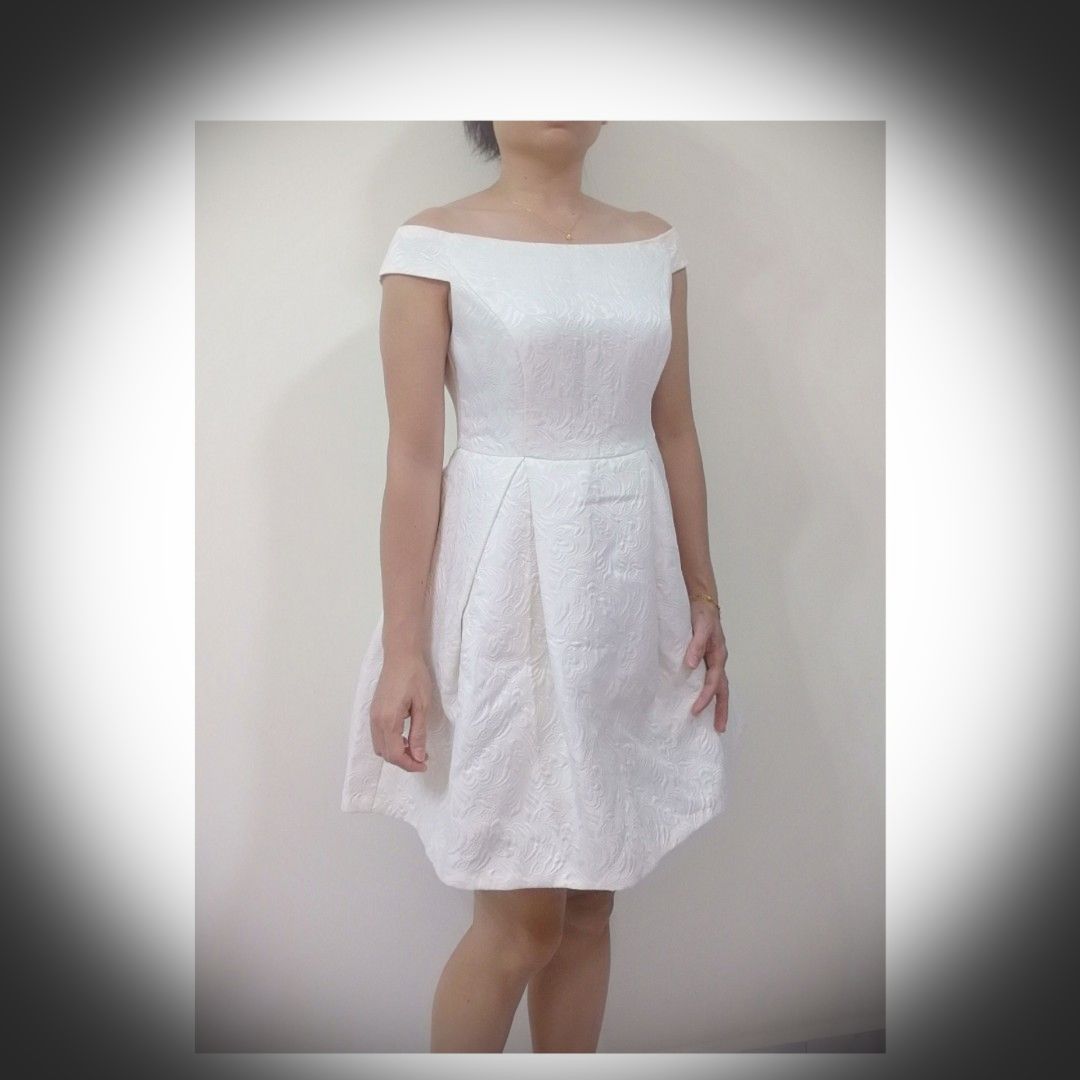 White midi clearance dresses for weddings