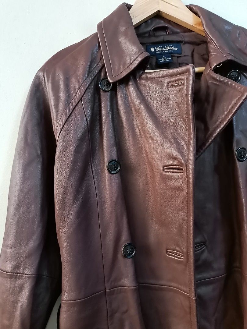 brooks brothers genuine leather coats & jackets
