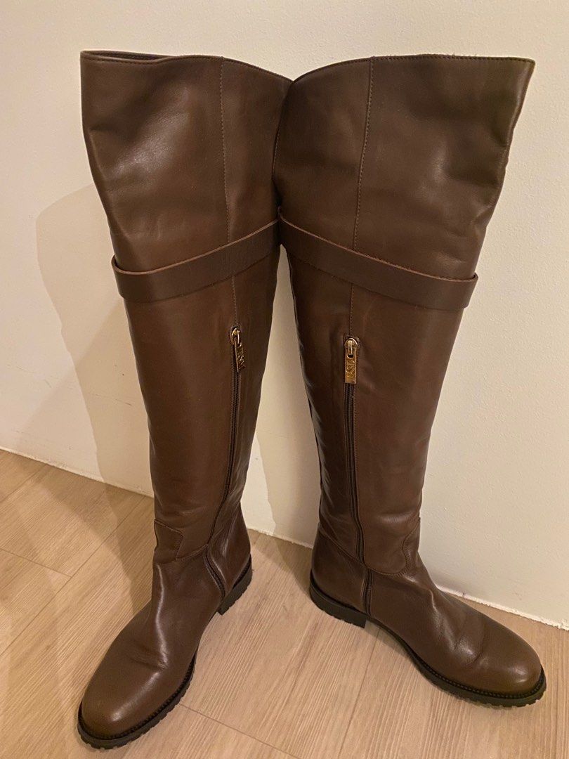 Real leather thigh high boots best sale
