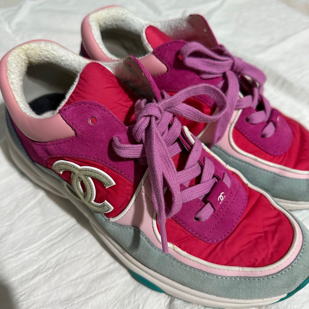 Purple chanel hotsell sneakers