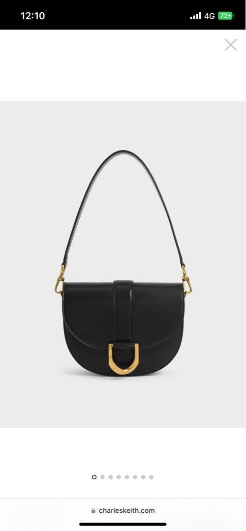 Charles Keith Gabine Saddle Bag Women s Fashion Bags Wallets Shoulder Bags on Carousell