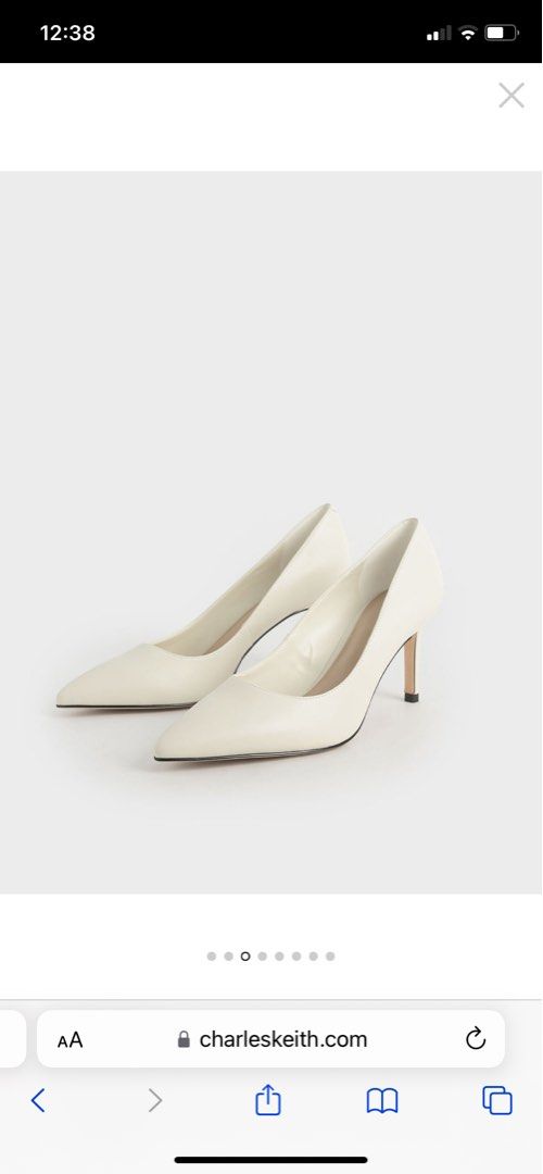 Charles Keith White Wedding Shoes Worn once only