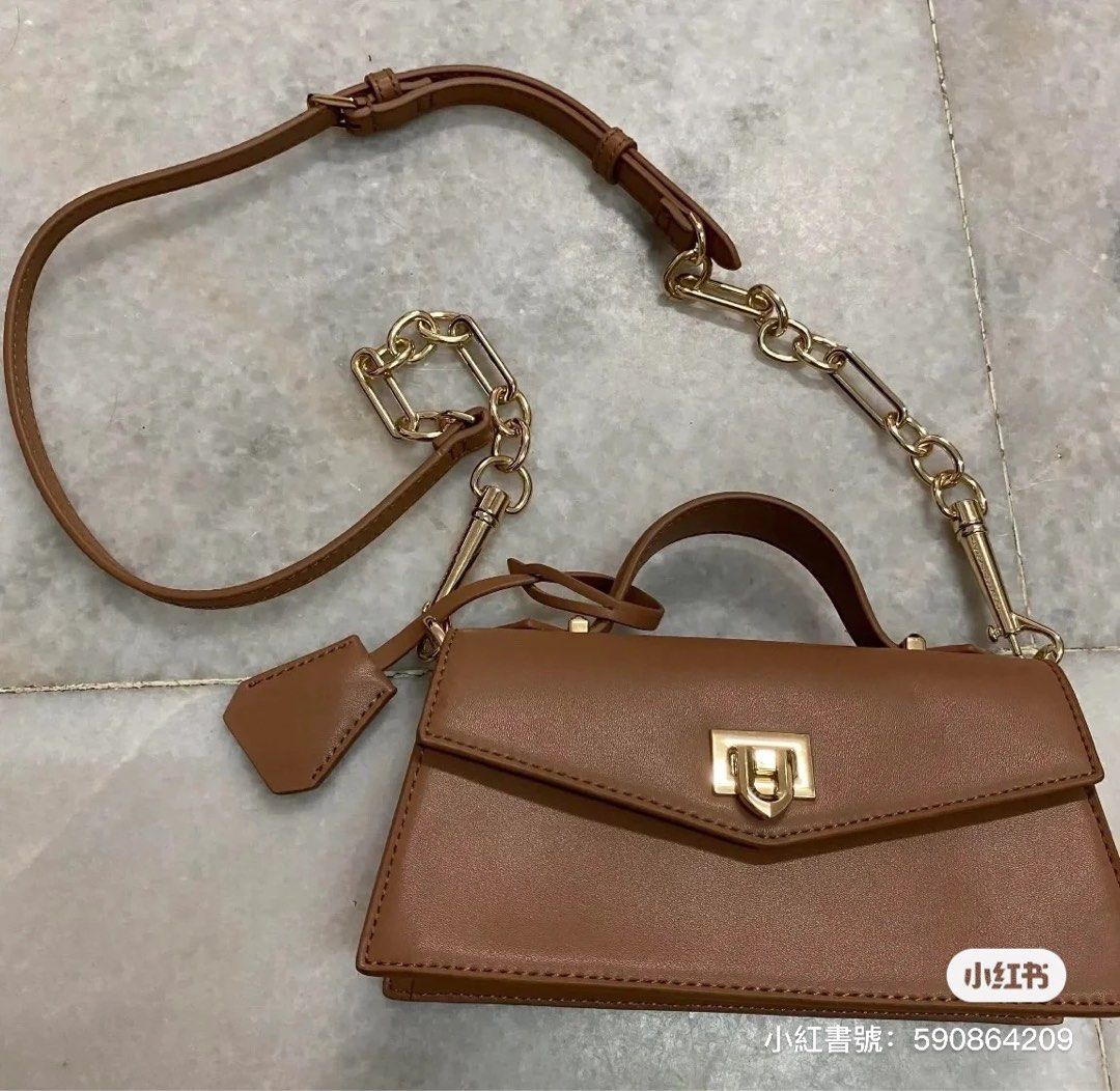 Charles and keith sales top handle trapeze bag