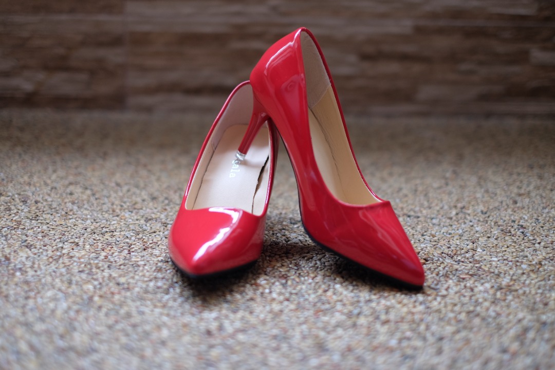 Cherry Red Heels Size 35 7cm Women s Fashion Footwear Heels