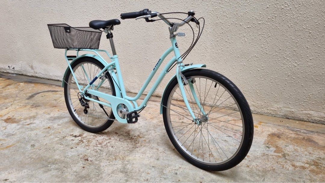 City Bike Elops mint Sports Equipment Bicycles Parts Bicycles